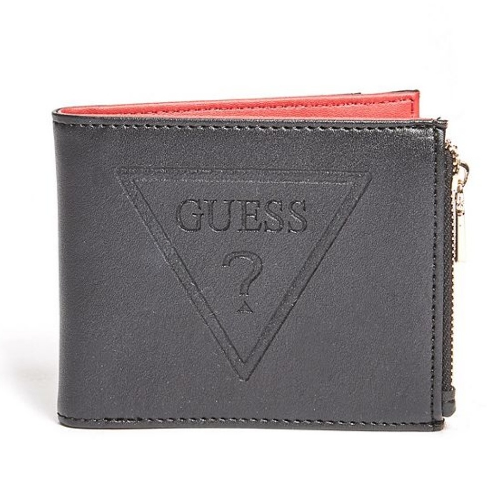 Smooth faux-leather wallet